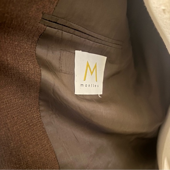 💯  Wool Brown Men's Blazer Vintage/Classic/Retro - Picture 5 of 5